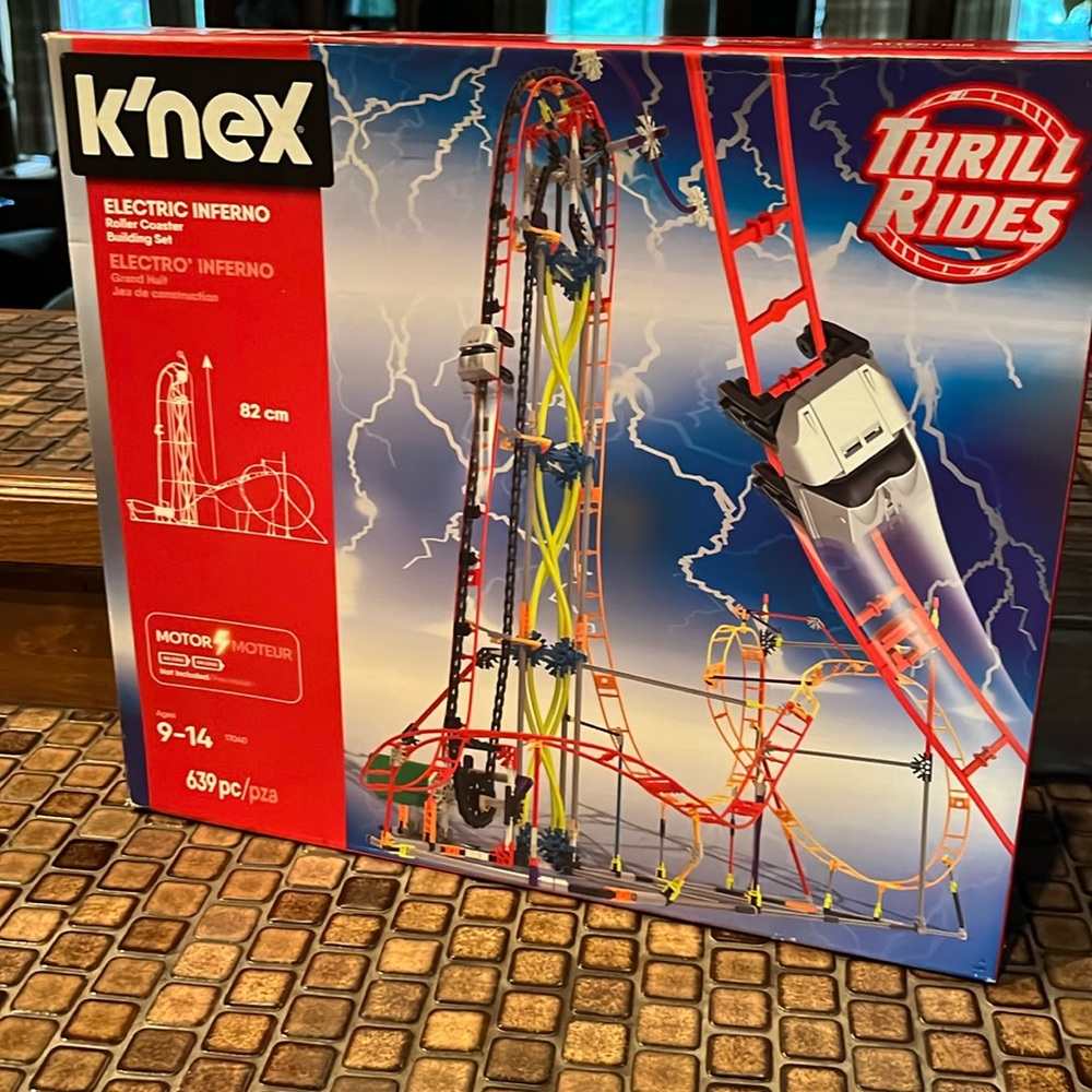 K’nex Electric Inferno Roller coaster set.